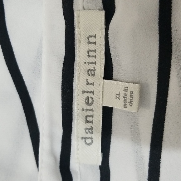 (XL) Daniel Rainn Striped Nautical Flowy Blouse Business Casual Sailor Modern - Picture 2 of 8